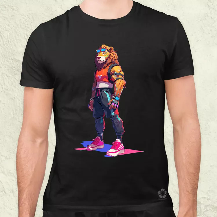 Valorant art oroszlán v3 férfi póló
