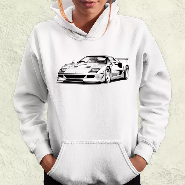 Ferrari F40 rajz v1 női pulóver