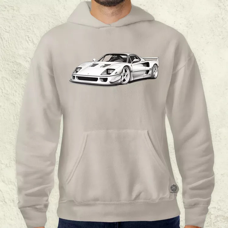 Ferrari F40 rajz v3 férfi pulóver