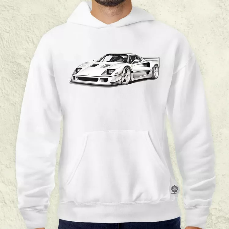 Ferrari F40 rajz v3 férfi pulóver