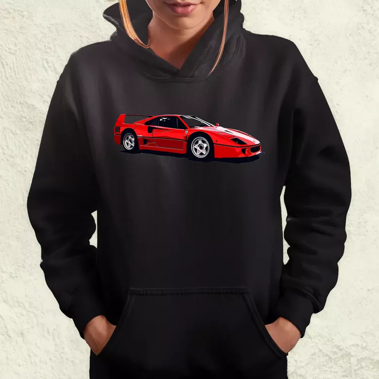 Ferrari F40 rajz v5 női pulóver
