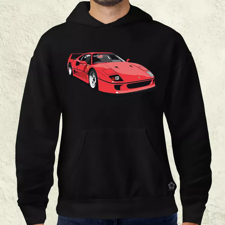 Ferrari F40 rajz v7 férfi pulóver