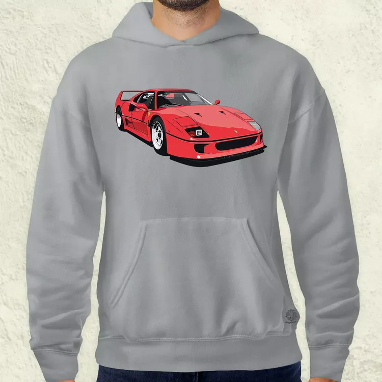 Ferrari F40 rajz v7 férfi pulóver