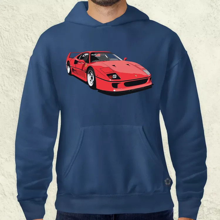 Ferrari F40 rajz v7 férfi pulóver