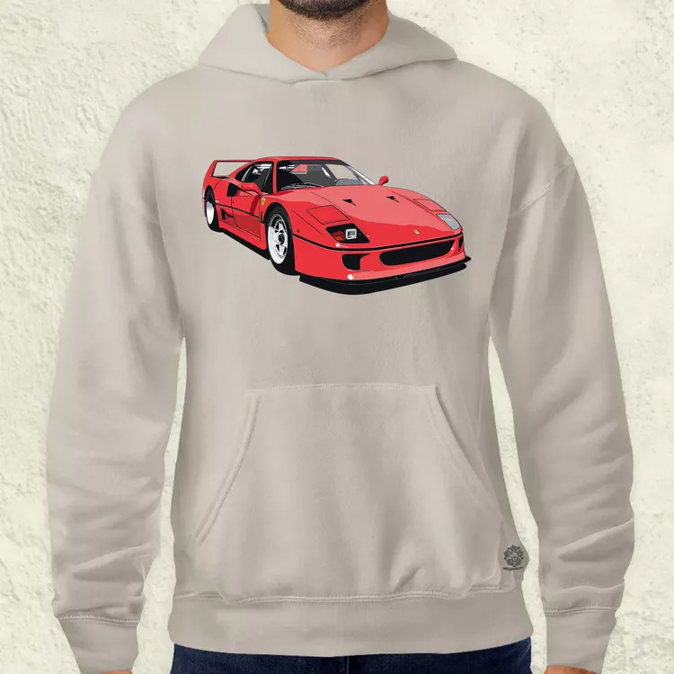 Ferrari F40 rajz v7 férfi pulóver