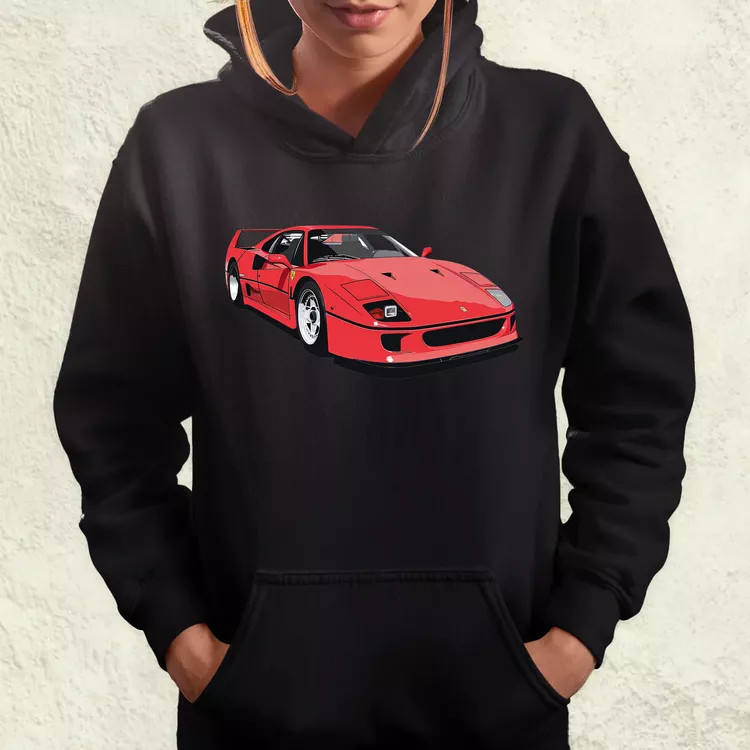 Ferrari F40 rajz v7 női pulóver
