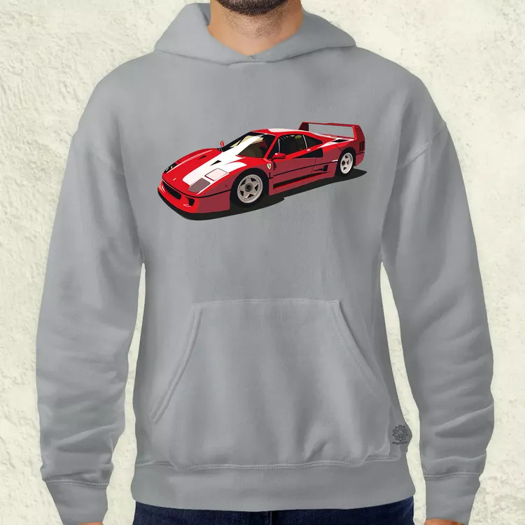 Ferrari F40 rajz v8 férfi pulóver