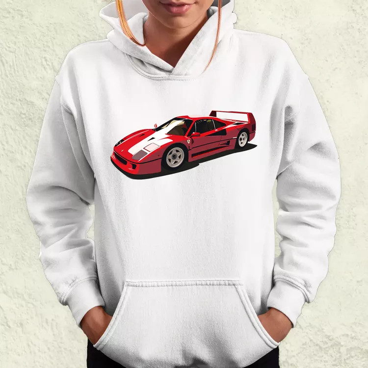 Ferrari F40 rajz v8 női pulóver