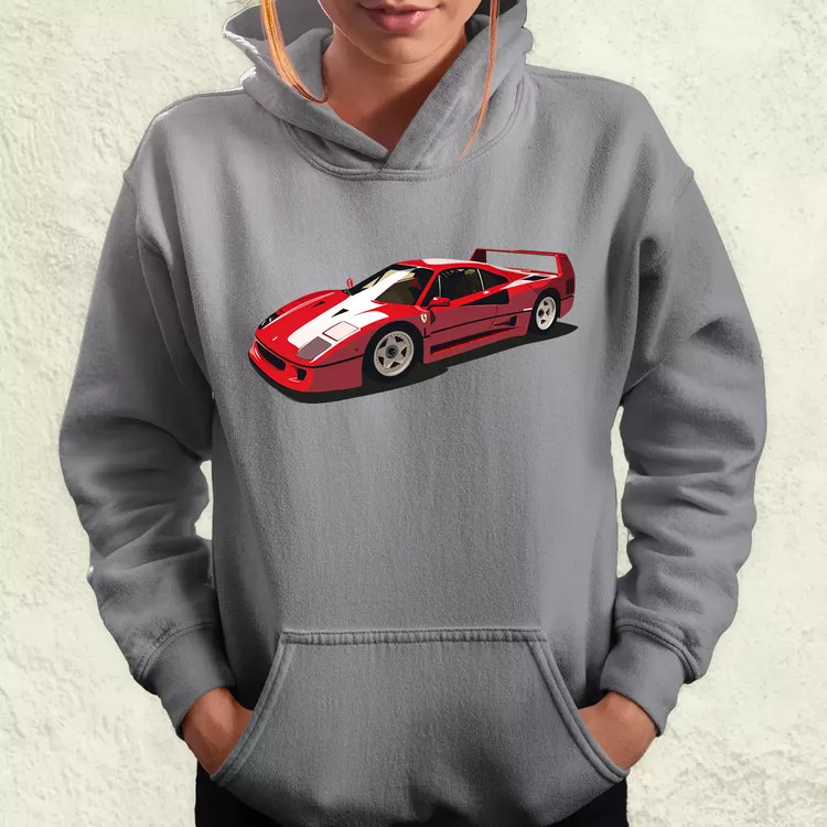 Ferrari F40 rajz v8 női pulóver