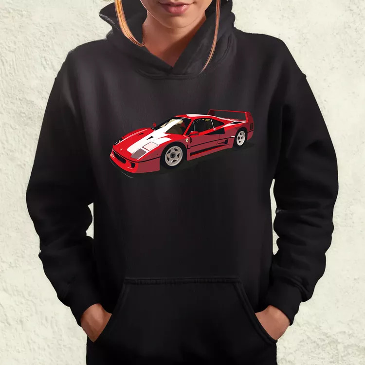 Ferrari F40 rajz v8 női pulóver