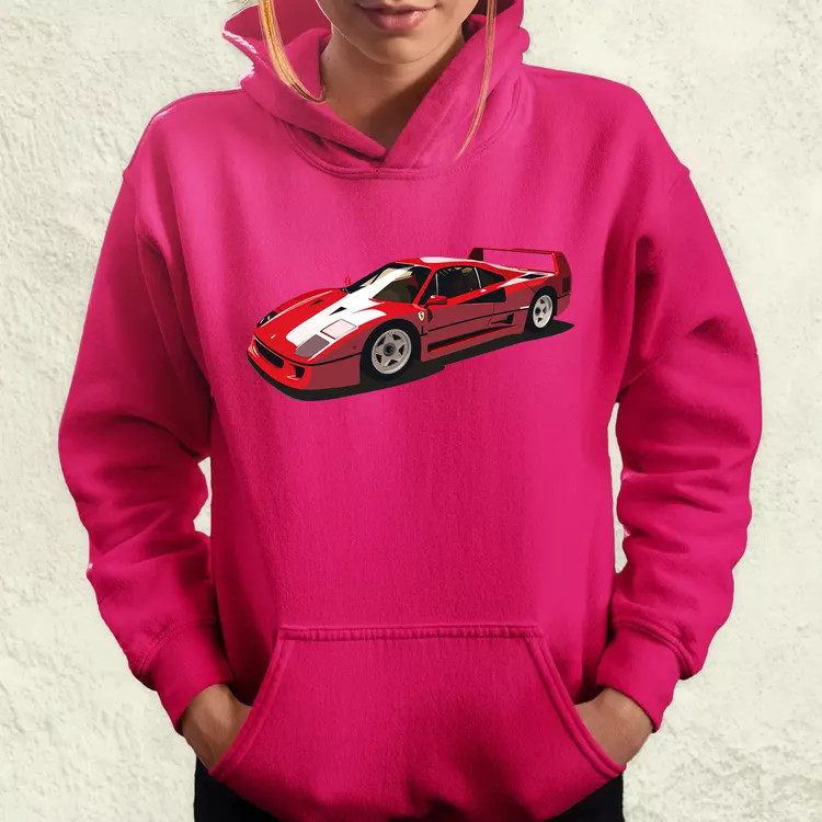 Ferrari F40 rajz v8 női pulóver
