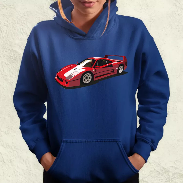 Ferrari F40 rajz v8 női pulóver