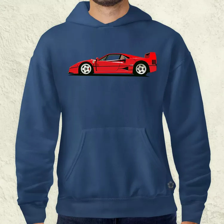 Ferrari F40 rajz v9 férfi pulóver