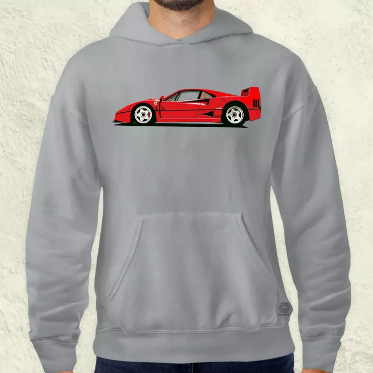 Ferrari F40 rajz v9 férfi pulóver