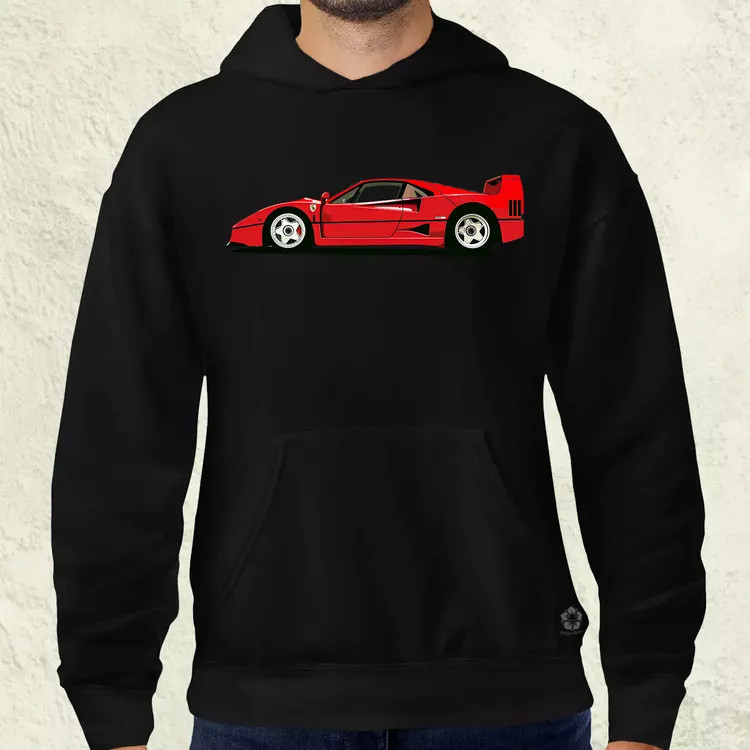 Ferrari F40 rajz v9 férfi pulóver