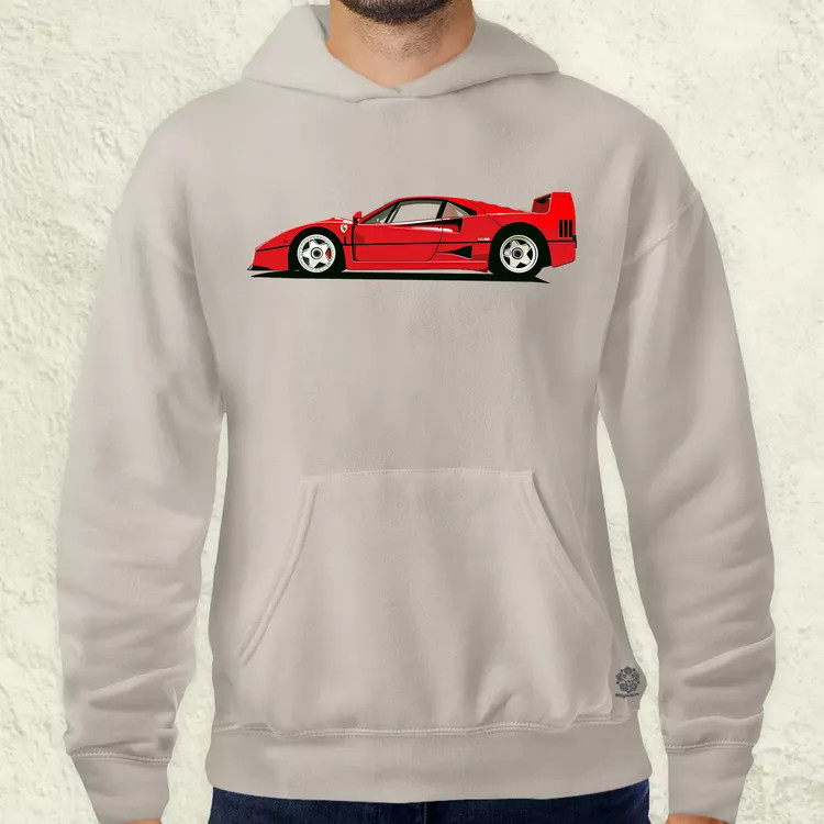 Ferrari F40 rajz v9 férfi pulóver