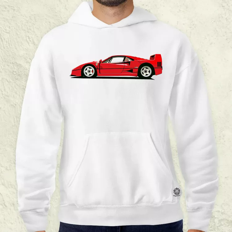 Ferrari F40 rajz v9 férfi pulóver