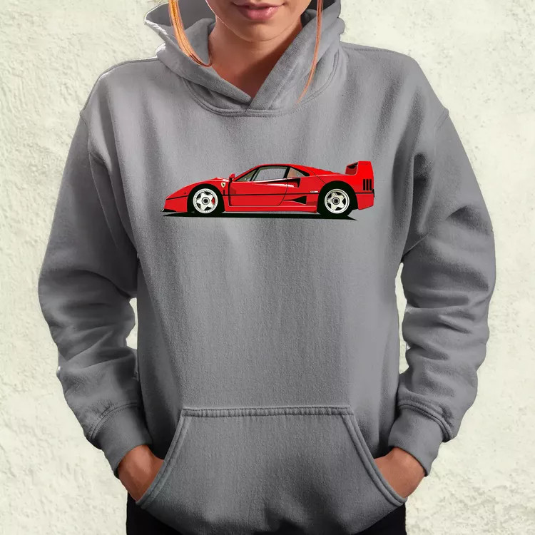 Ferrari F40 rajz v9 női pulóver
