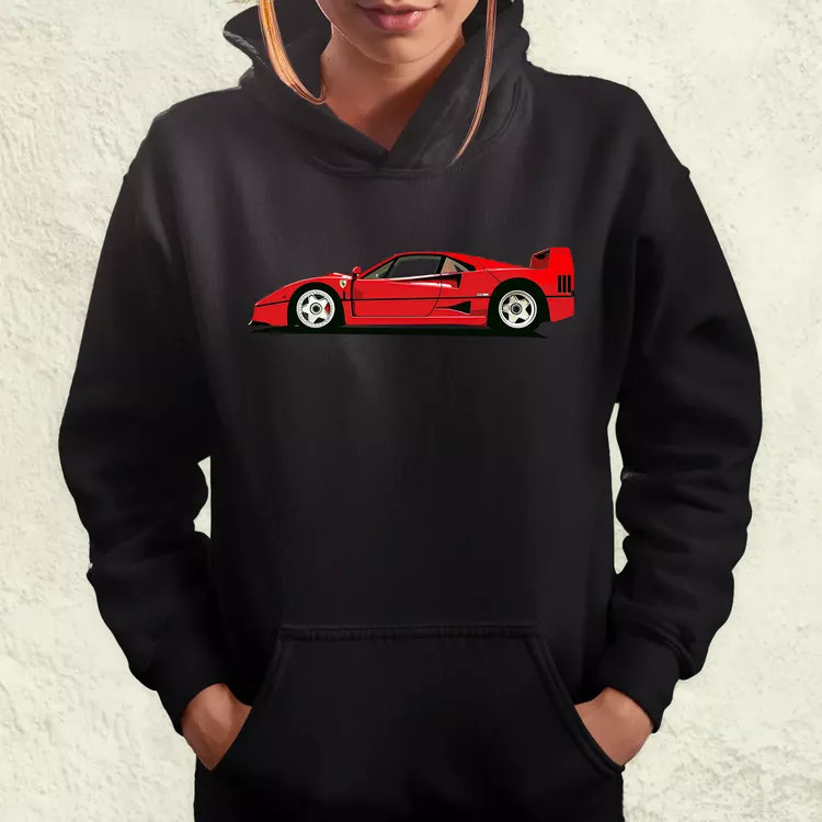 Ferrari F40 rajz v9 női pulóver