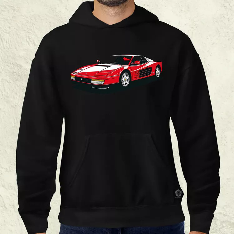 Ferrari Testarossa rajz v10 férfi pulóver