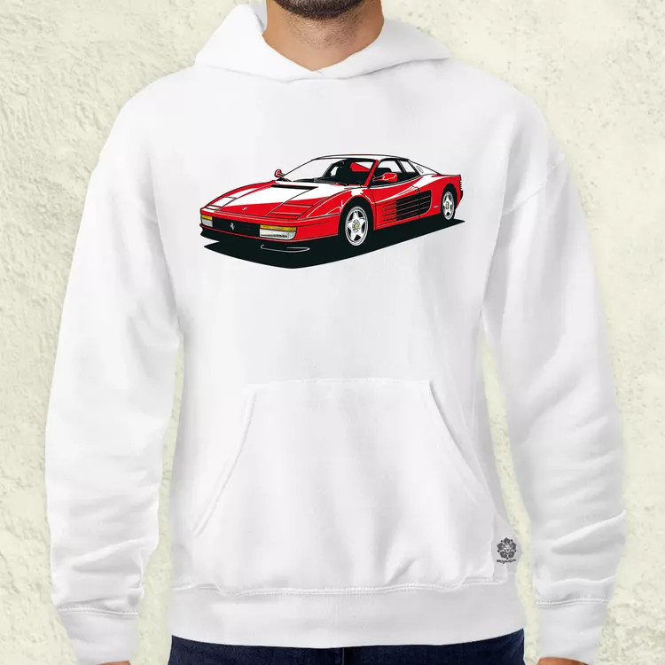 Ferrari Testarossa rajz v10 férfi pulóver