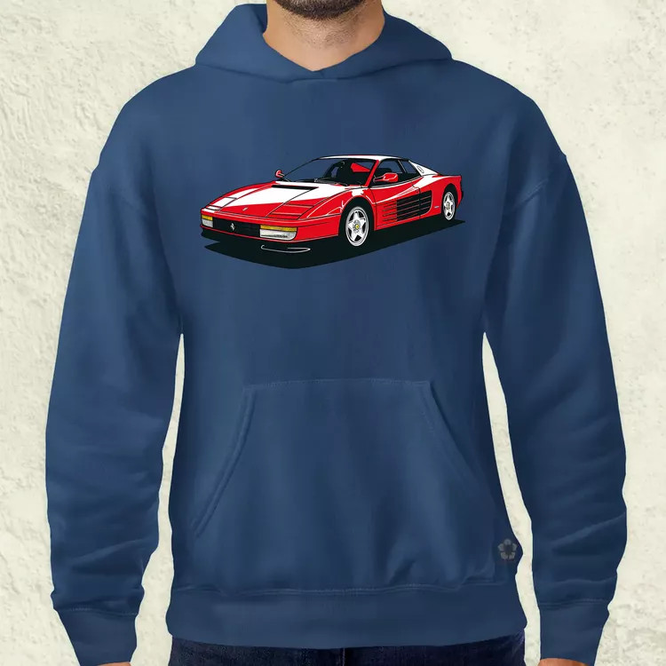 Ferrari Testarossa rajz v10 férfi pulóver