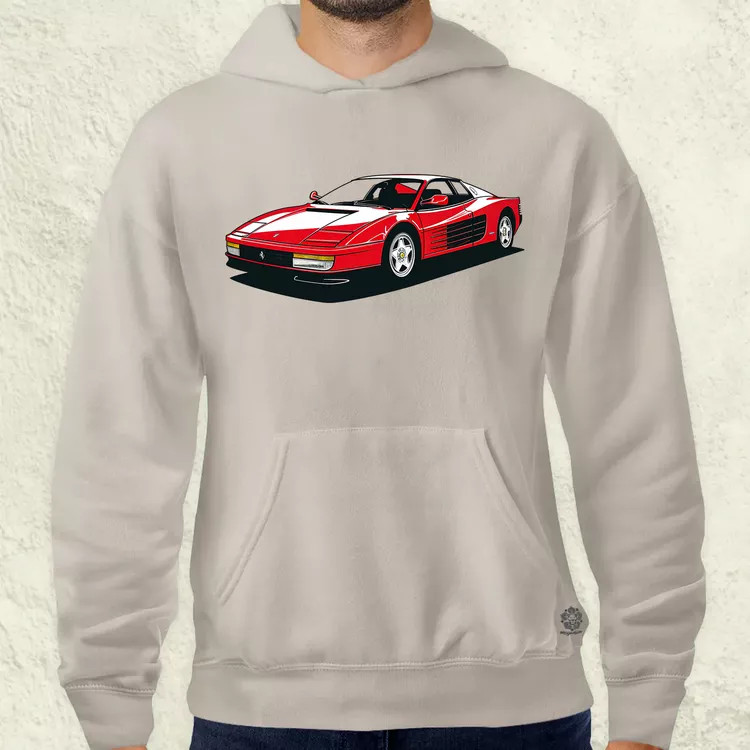 Ferrari Testarossa rajz v10 férfi pulóver