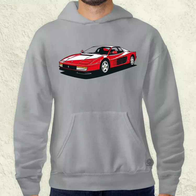 Ferrari Testarossa rajz v10 férfi pulóver