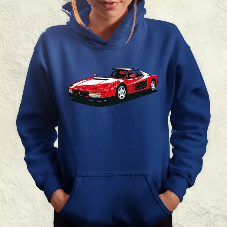 Ferrari Testarossa rajz v10 női pulóver