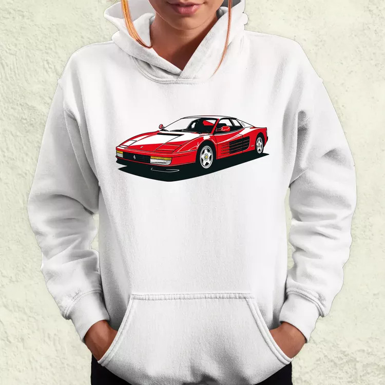 Ferrari Testarossa rajz v10 női pulóver