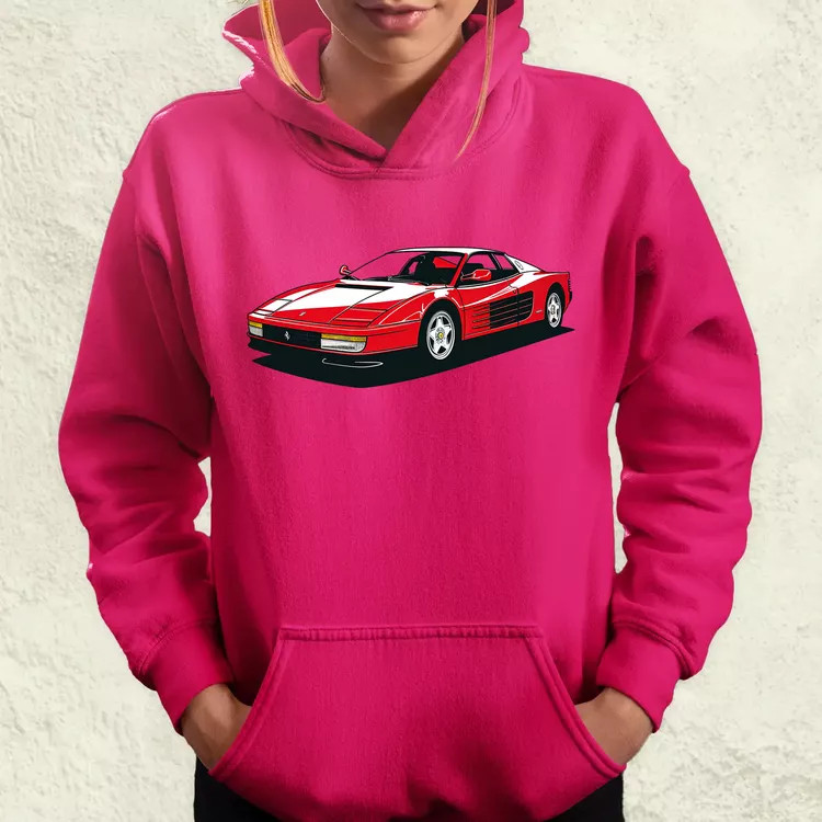 Ferrari Testarossa rajz v10 női pulóver