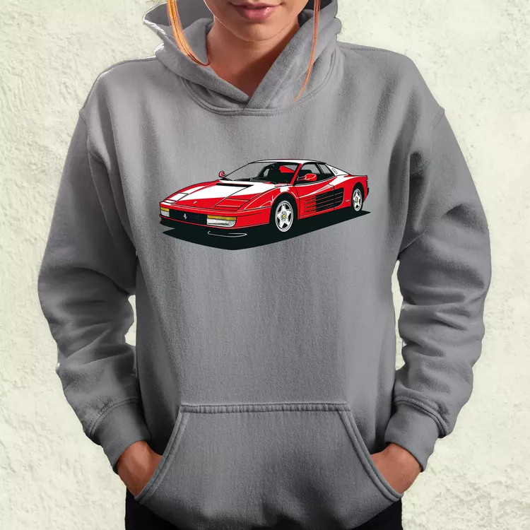 Ferrari Testarossa rajz v10 női pulóver
