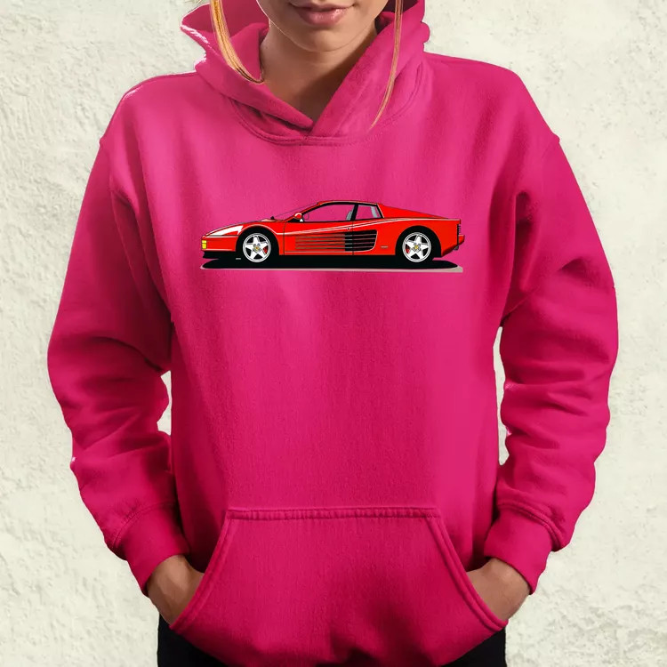 Ferrari Testarossa rajz v5 női pulóver