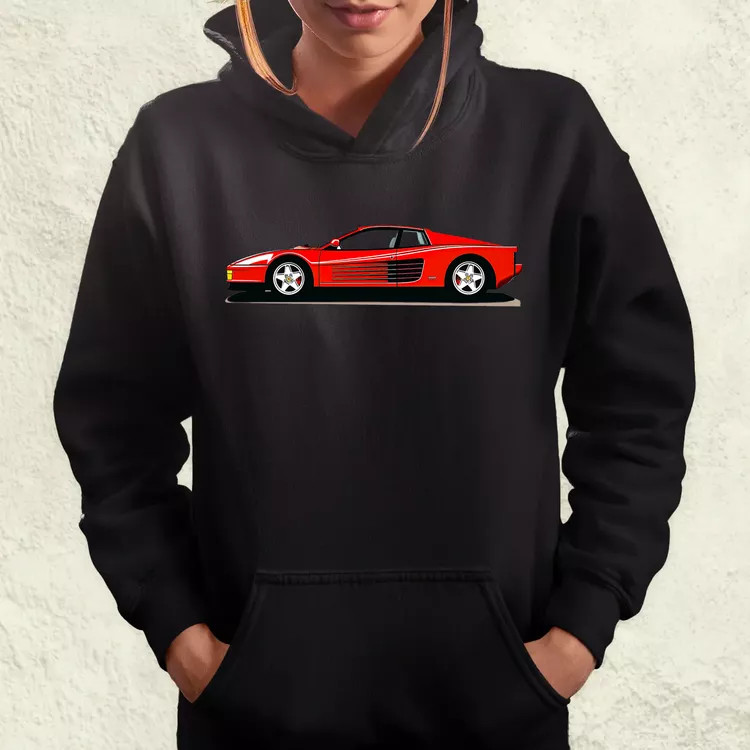 Ferrari Testarossa rajz v5 női pulóver