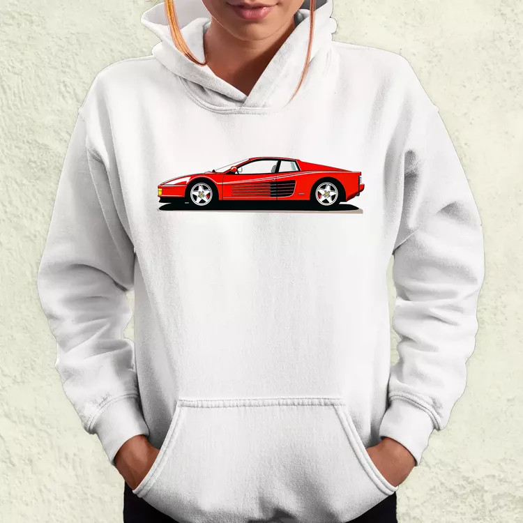 Ferrari Testarossa rajz v5 női pulóver