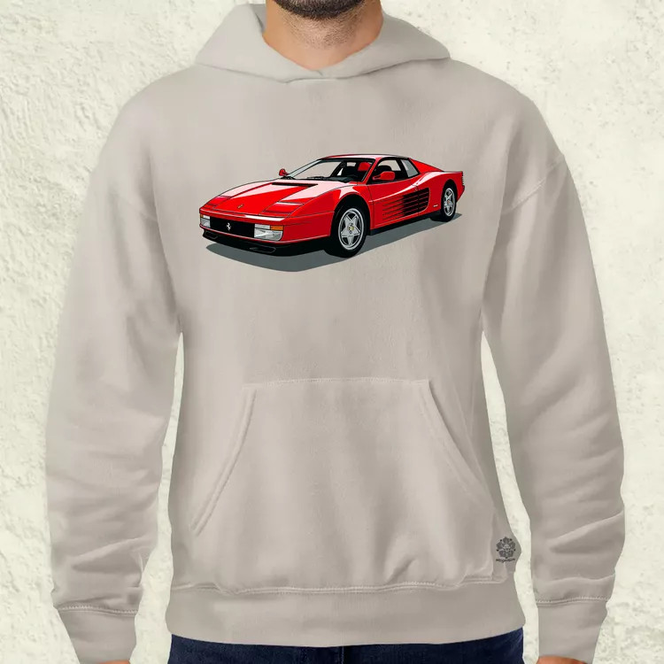 Ferrari Testarossa rajz v7 férfi pulóver