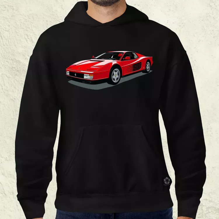 Ferrari Testarossa rajz v7 férfi pulóver