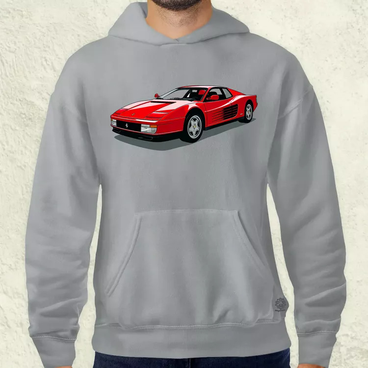Ferrari Testarossa rajz v7 férfi pulóver