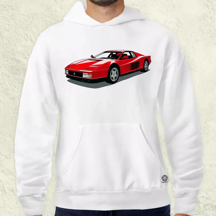 Ferrari Testarossa rajz v7 férfi pulóver