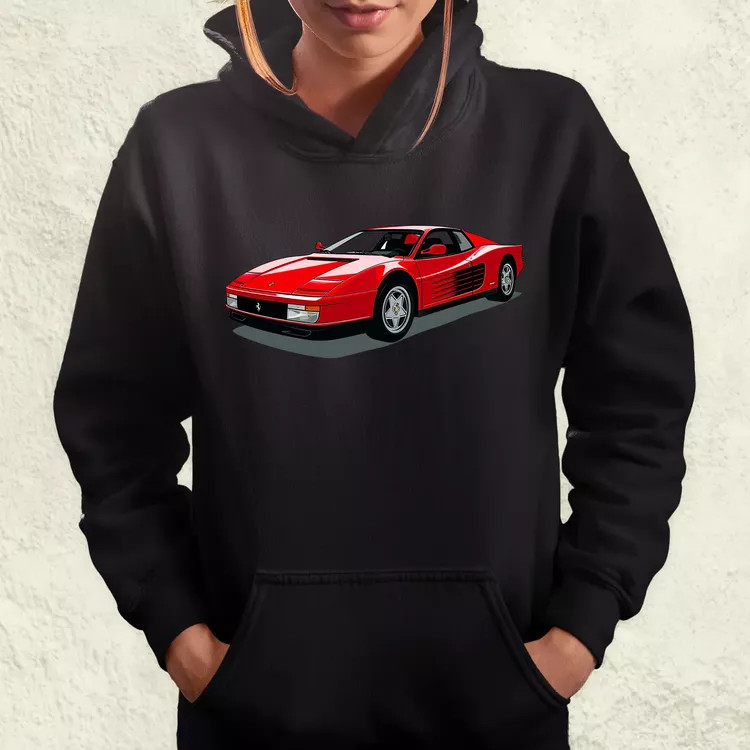 Ferrari Testarossa rajz v7 női pulóver