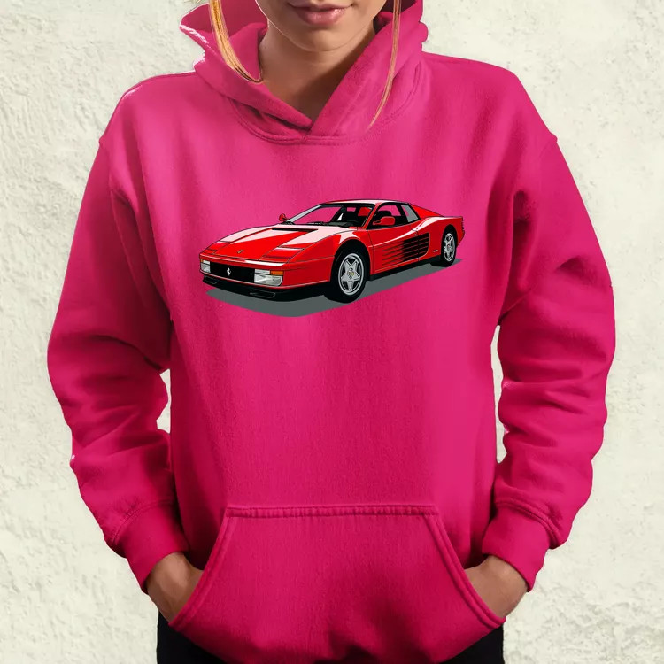 Ferrari Testarossa rajz v7 női pulóver