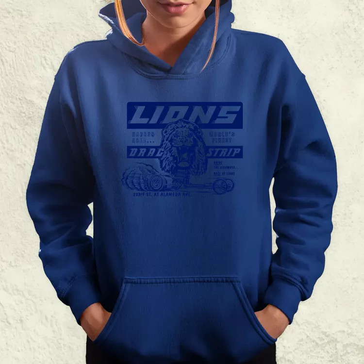 Lions Drag Strip kék női pulóver