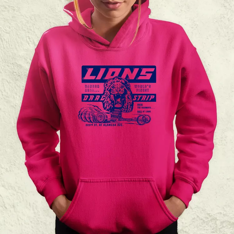 Lions Drag Strip kék női pulóver