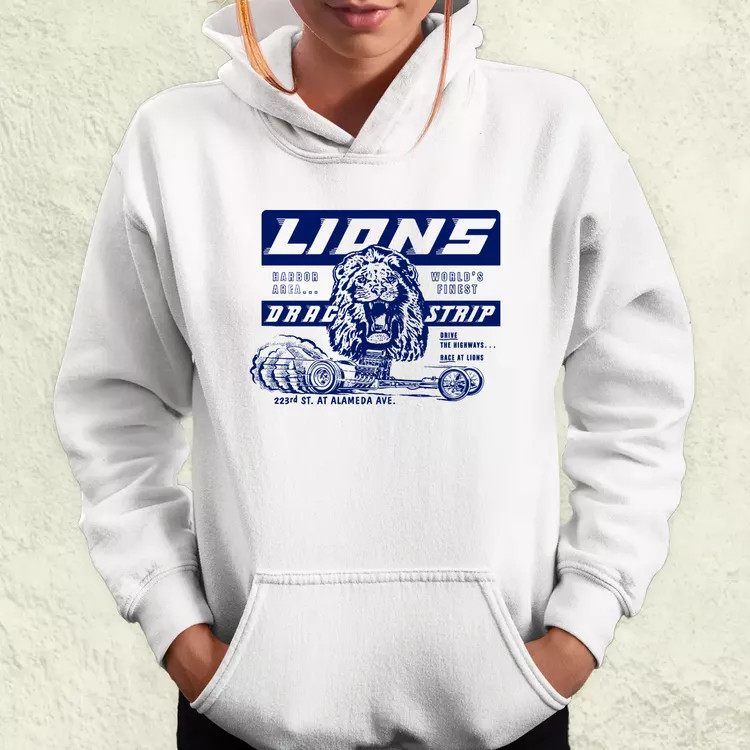 Lions Drag Strip kék női pulóver