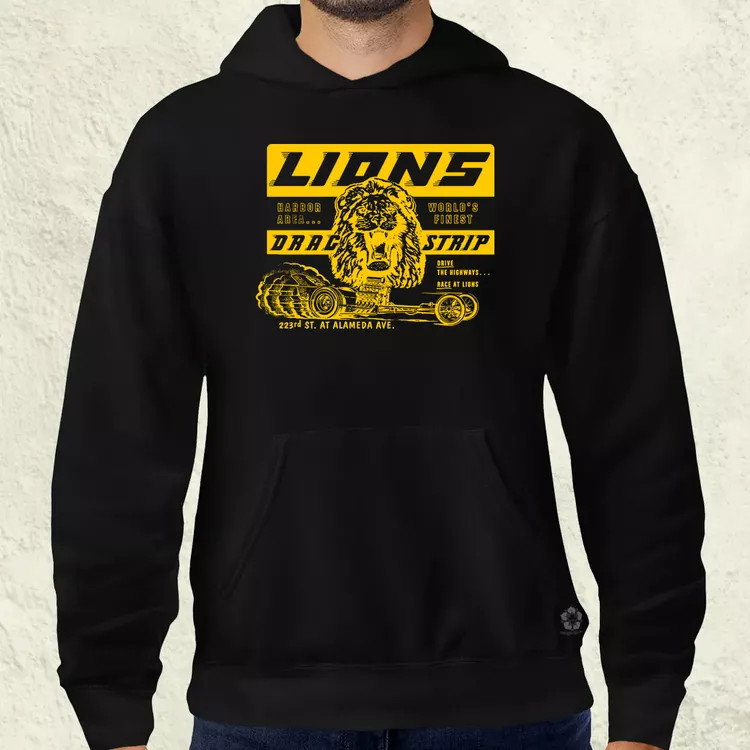 Lions Drag Strip sárga férfi pulóver