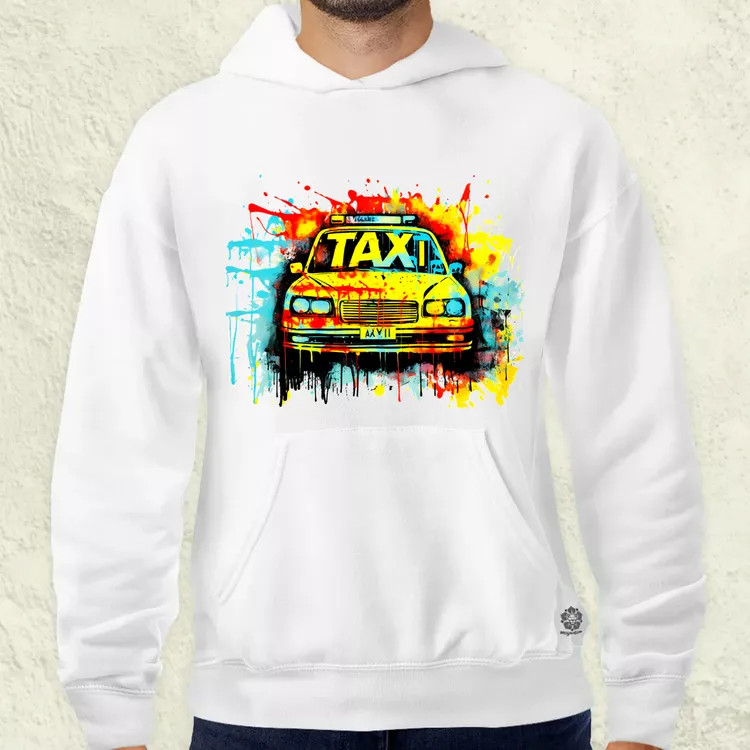 Taxi graffiti v2 férfi pulóver
