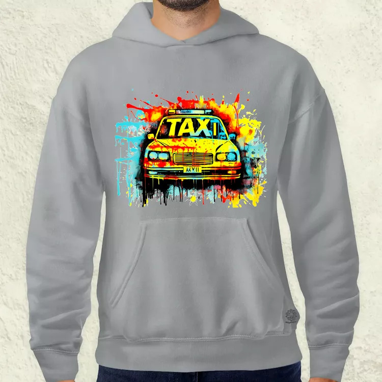 Taxi graffiti v2 férfi pulóver