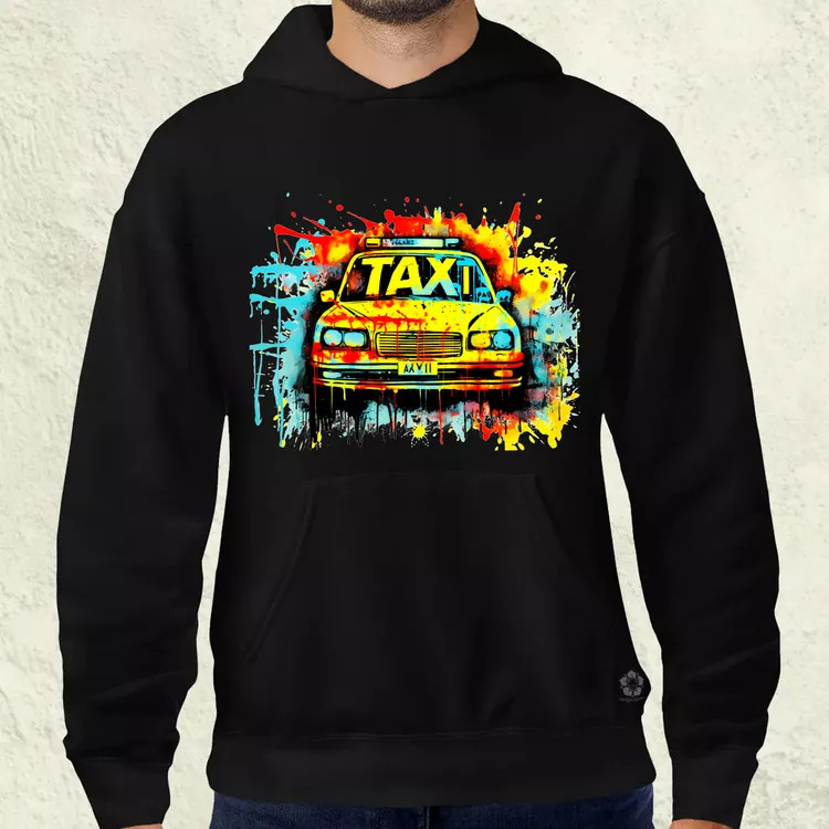 Taxi graffiti v2 férfi pulóver