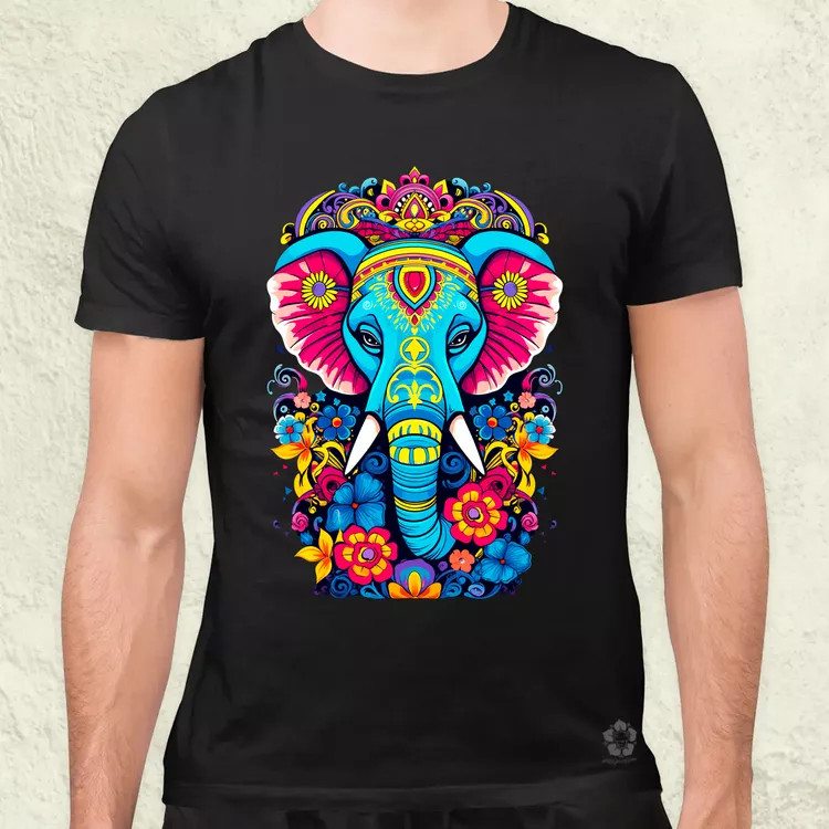 Mandala elefánt v1 férfi póló