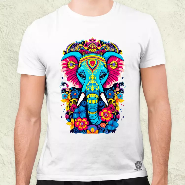 Mandala elefánt v1 férfi póló
